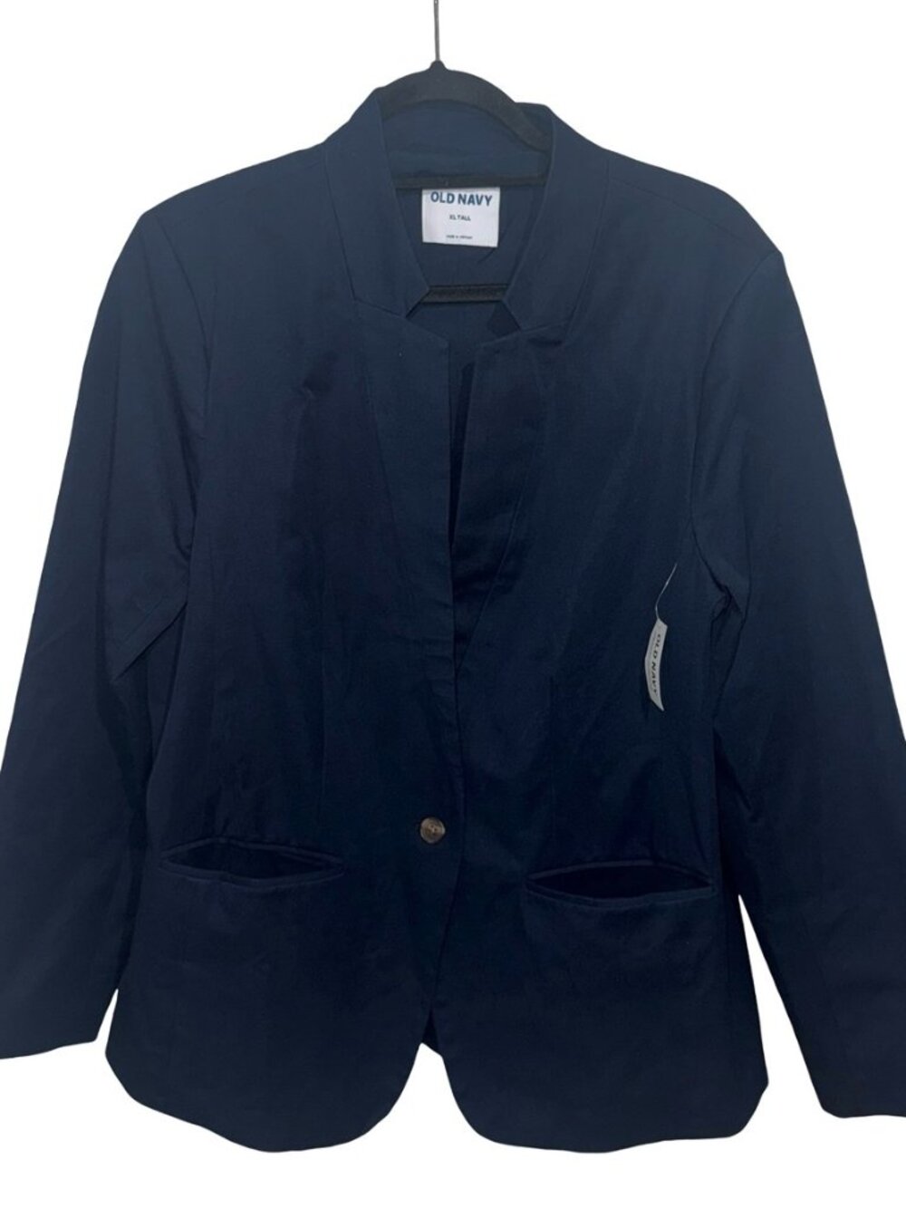 Old Navy Navy Blue Long Sleeve Blazer Sz XL Tall  NWT